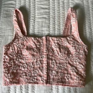 Fitted pink corset top
